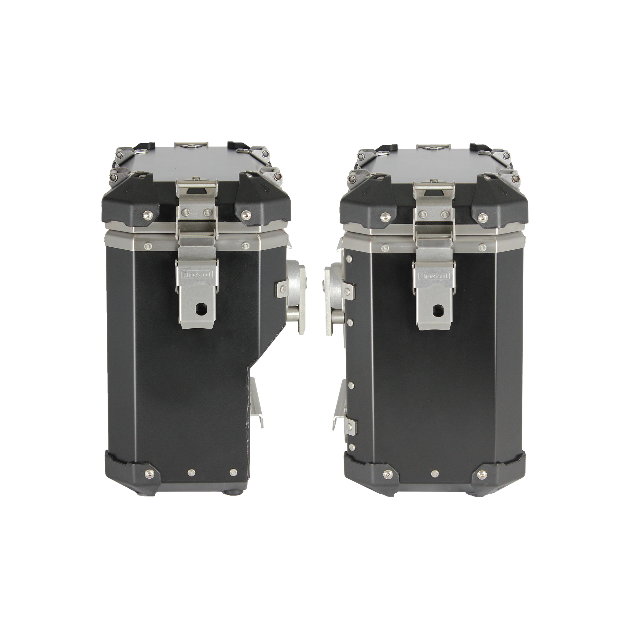 GlobeScout XPAN+ Aluminium Side Case System, Yamaha Tenere 700, 35L/31L Black