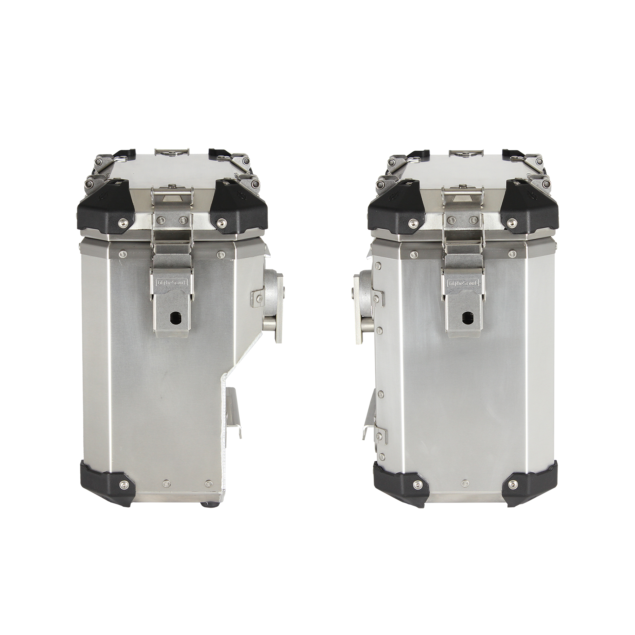 GlobeScout XPAN+ Aluminium Side Case System, Yamaha Tenere 700, 35L/31L Natural