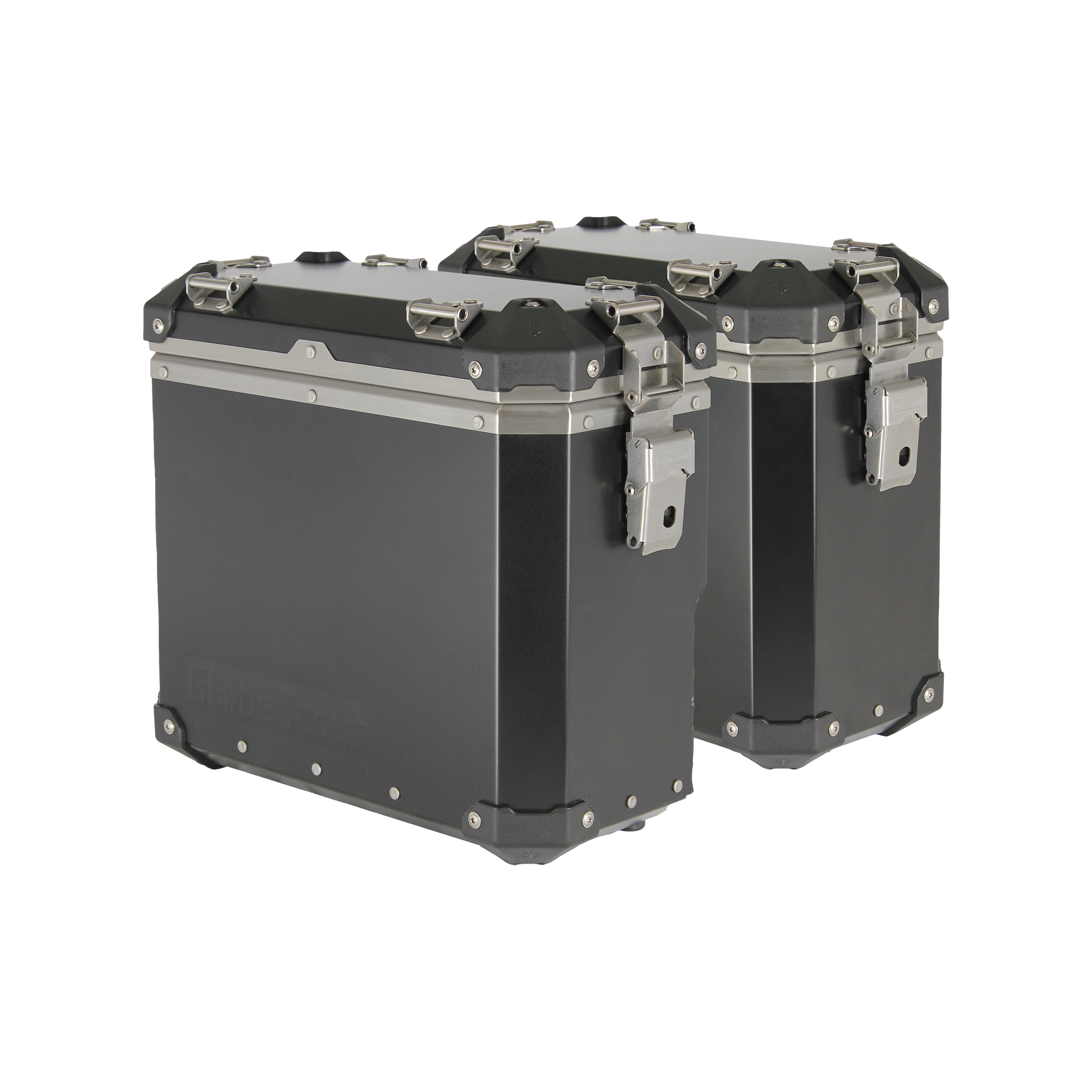 GlobeScout XPAN+ Aluminium Side Case System, Yamaha Tenere 700, 35L/31L  Black